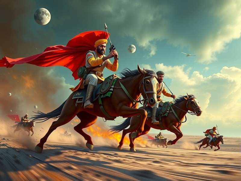 Victorious Ace Victory March Game Cover featuring Bharat Guardians patrolling the Indian border